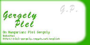 gergely plel business card